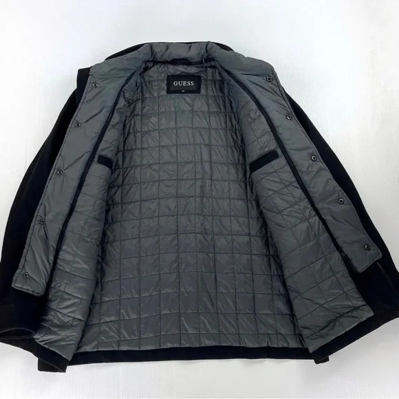 GUESS wool coat with grey puffer lining - Men’s M - Picture 5 of 5